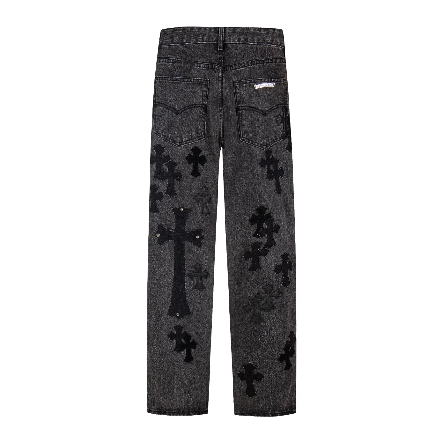P290 Chrome Hearts Chrome Hearts Black Pinduo Black Leather Big Devil Cow King Jeans CH jeans need to be washed before being dismantled and hand-stitched with sheepskin cross leather and then spliced to complete. The whole piece has too much craftsmanship to describe. About Chrome Hearts This is an extremely luxurious fashion brand that can also be called the nobility of the high street. It has always been an exclusive brand for some hipsters or the second generation of rich people. Compared with ordinary high streets, it is more luxurious and noble. Compared with luxury brands, it has a more fashionable personality. It has always been a brand that I have a special liking for. Style number: 1769# Color: black Size: 28 30 32 34 36